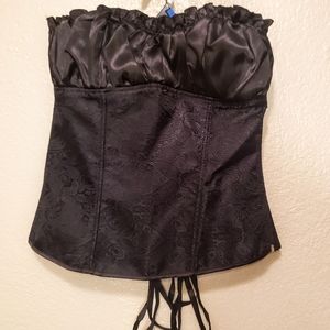 Sexy Silk Ruffle Top Corset
